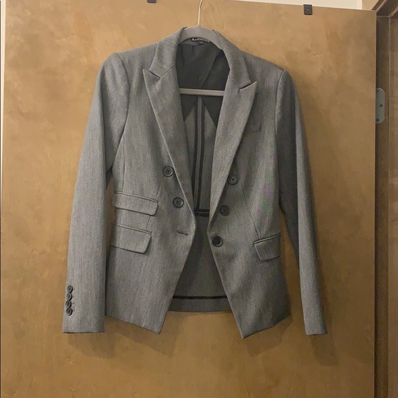 Gray blazer with black details - Picture 1 of 4